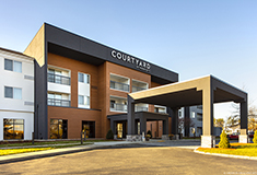 DJSA Architecture designs new façade for Courtyard Marriott in Raynham, MA